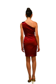 Abito in satin con scollo Asimmetrico CHIARA BONI