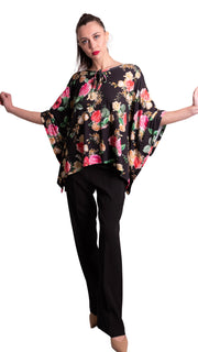 Blusa kimono in stampa floreale LAFTY LIE