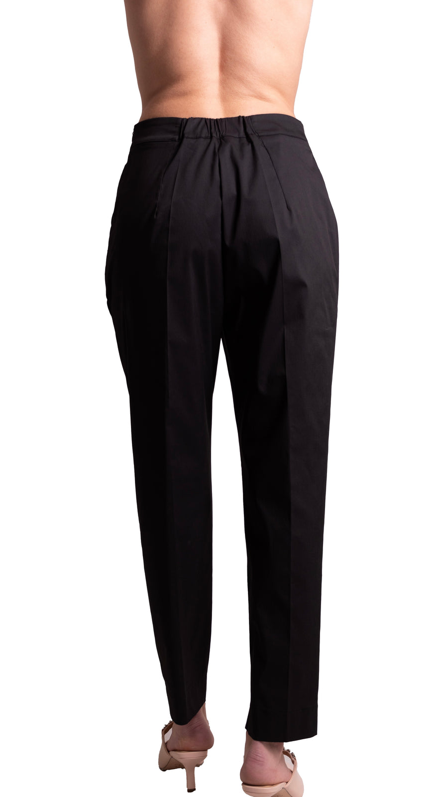 Pantaloni dritti di cotone stretch MADDALENA DI LORENZO