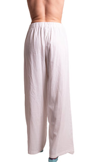 Pantalone palazzo con elastico in misto lino JEANS&POLO