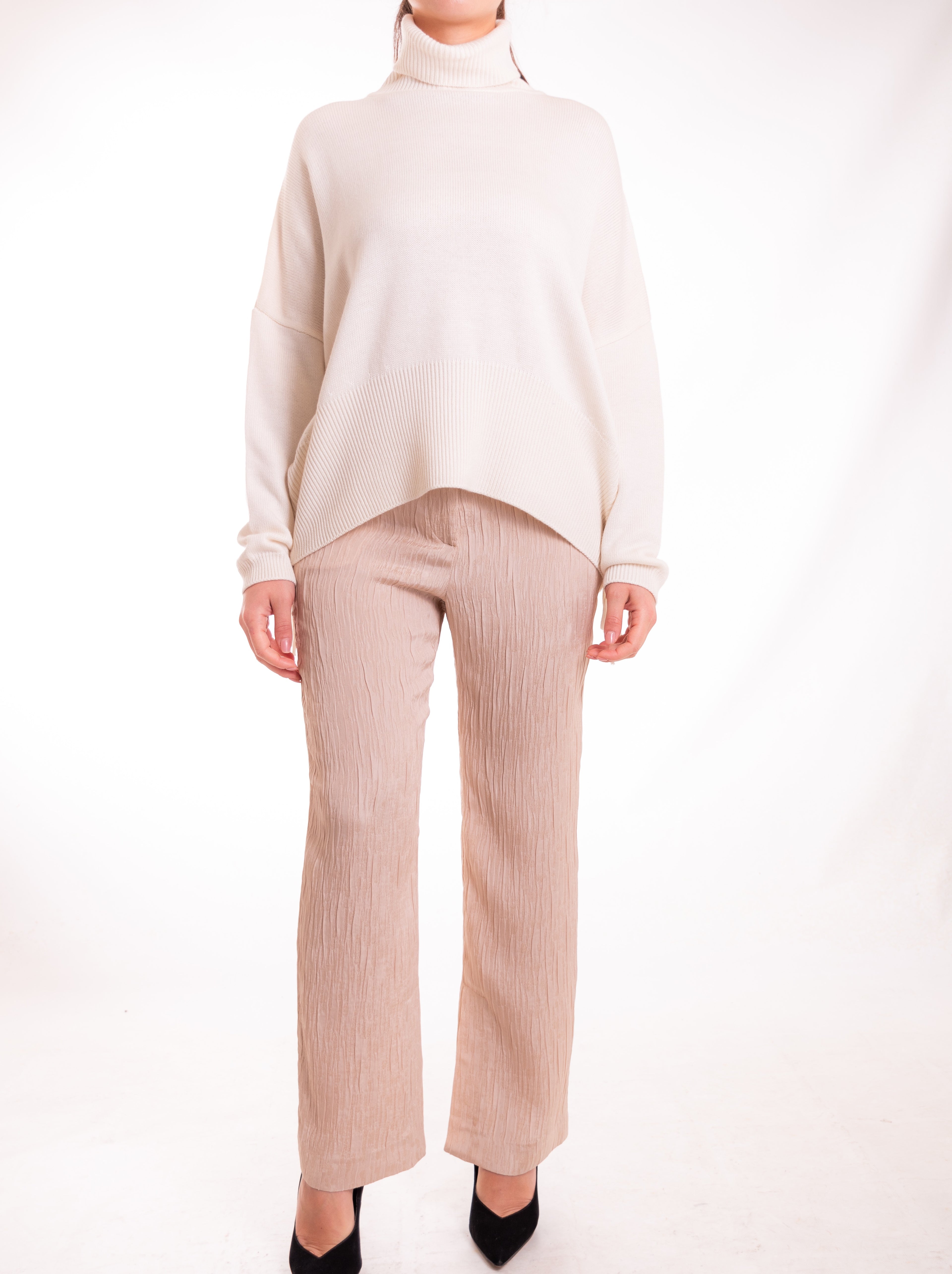 Pantaloni larghi in tessuto stropicciato HANAMI D'OR