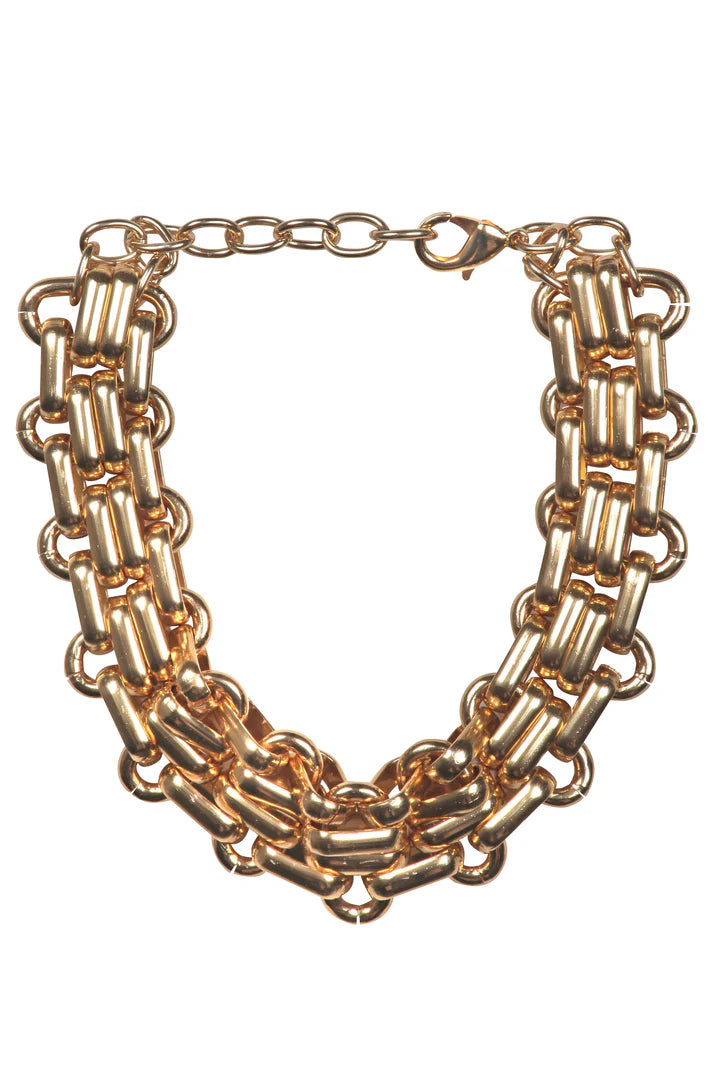 Collana Choker Caterina a catena in metallo oro ALEVA' BIJOUX
