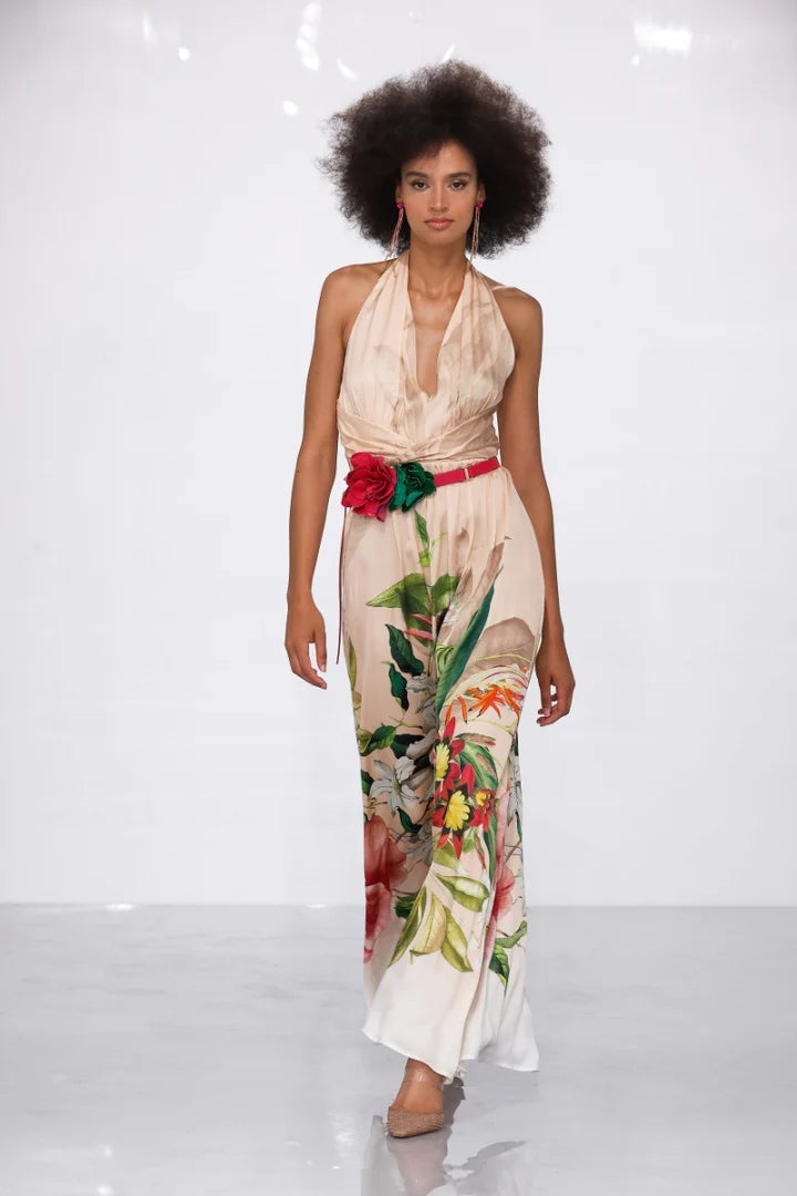 Abito lungo in viscosa floreale LAFTY LIE