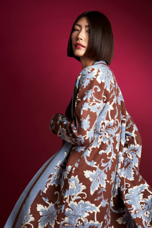 Cardigan lungo in maglia jacquard Z.O.E.