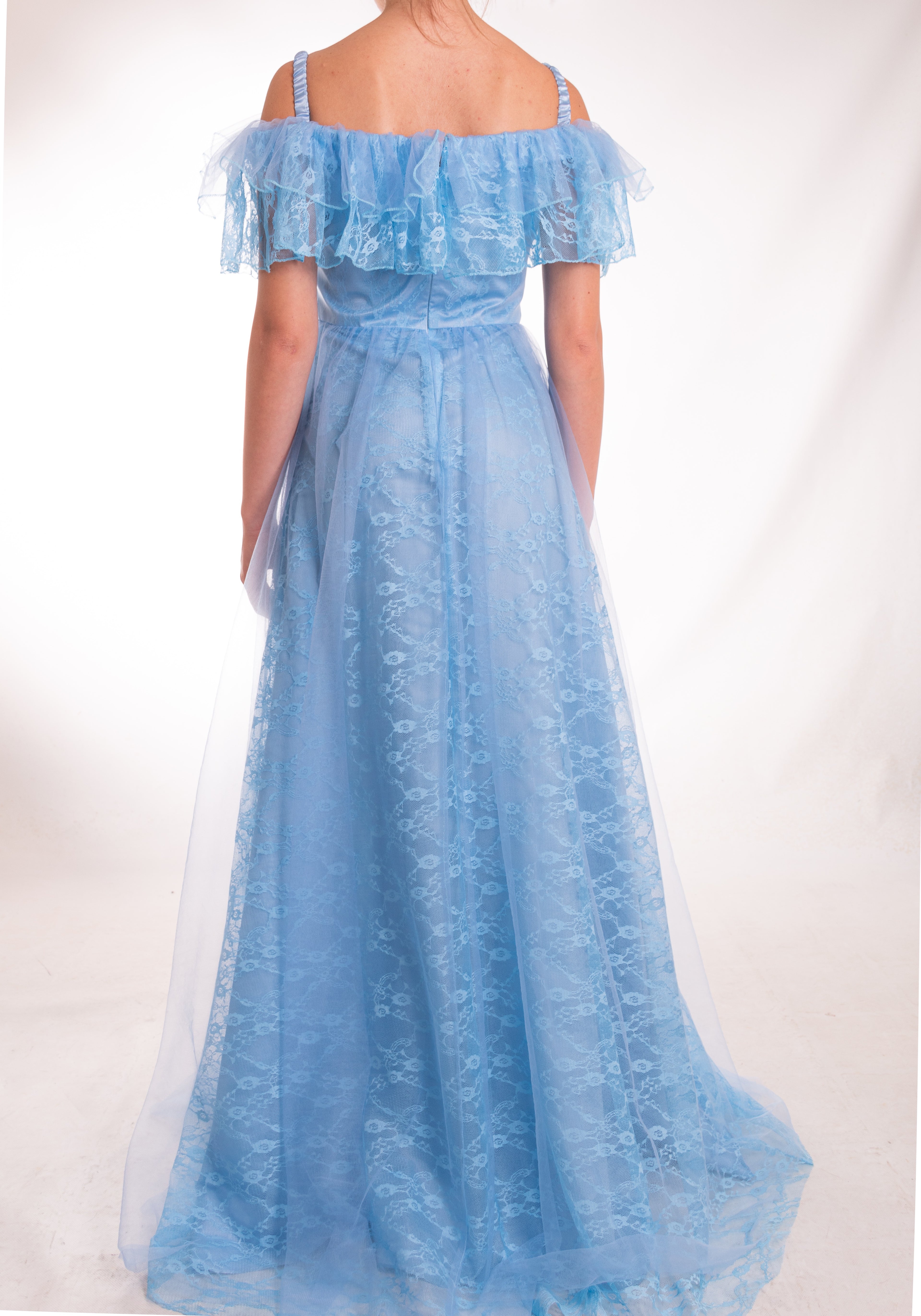 Abito lungo in tulle ricamato GLO'