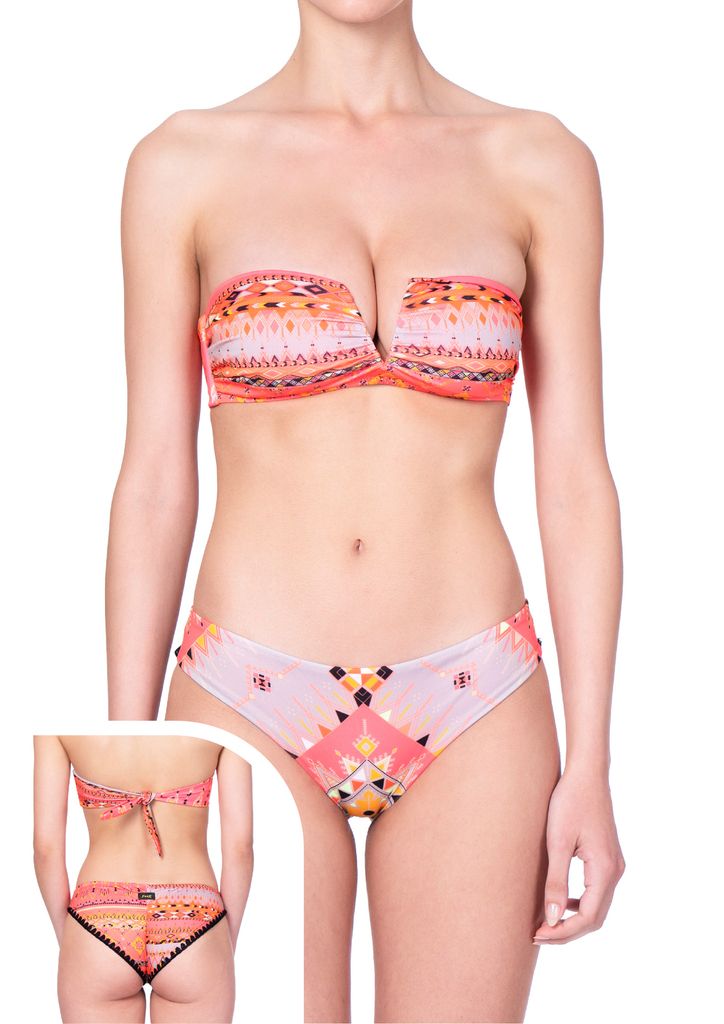 Costume bikini fascia a V fantasia F**K