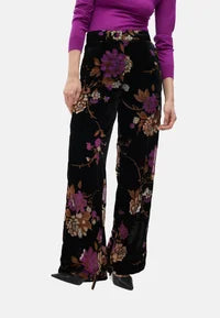 Nuova Collezione Pantaloni larghi in velluto fantasia LOLA CASADEMUNT