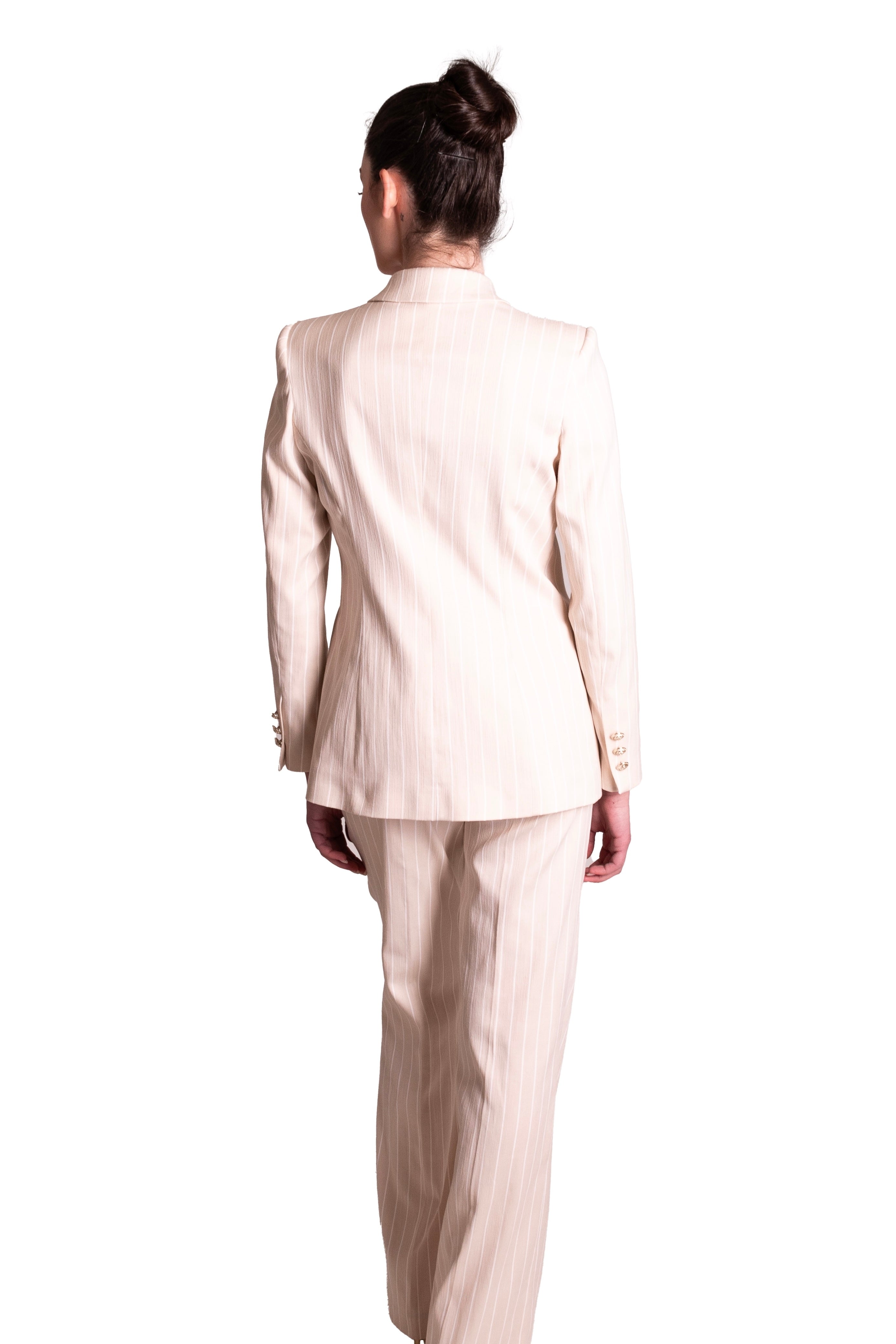 Giacca gessata a Doppiopetto CLO'