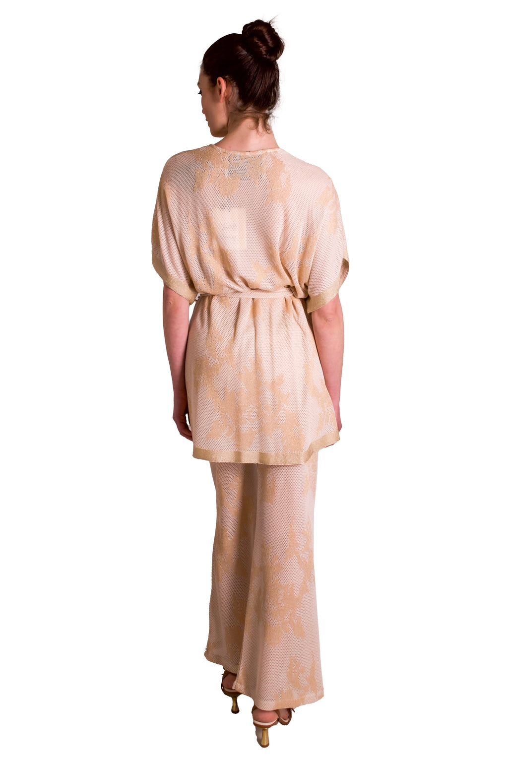 Giacca kimono in maglia lurex jacquard ANITIE'