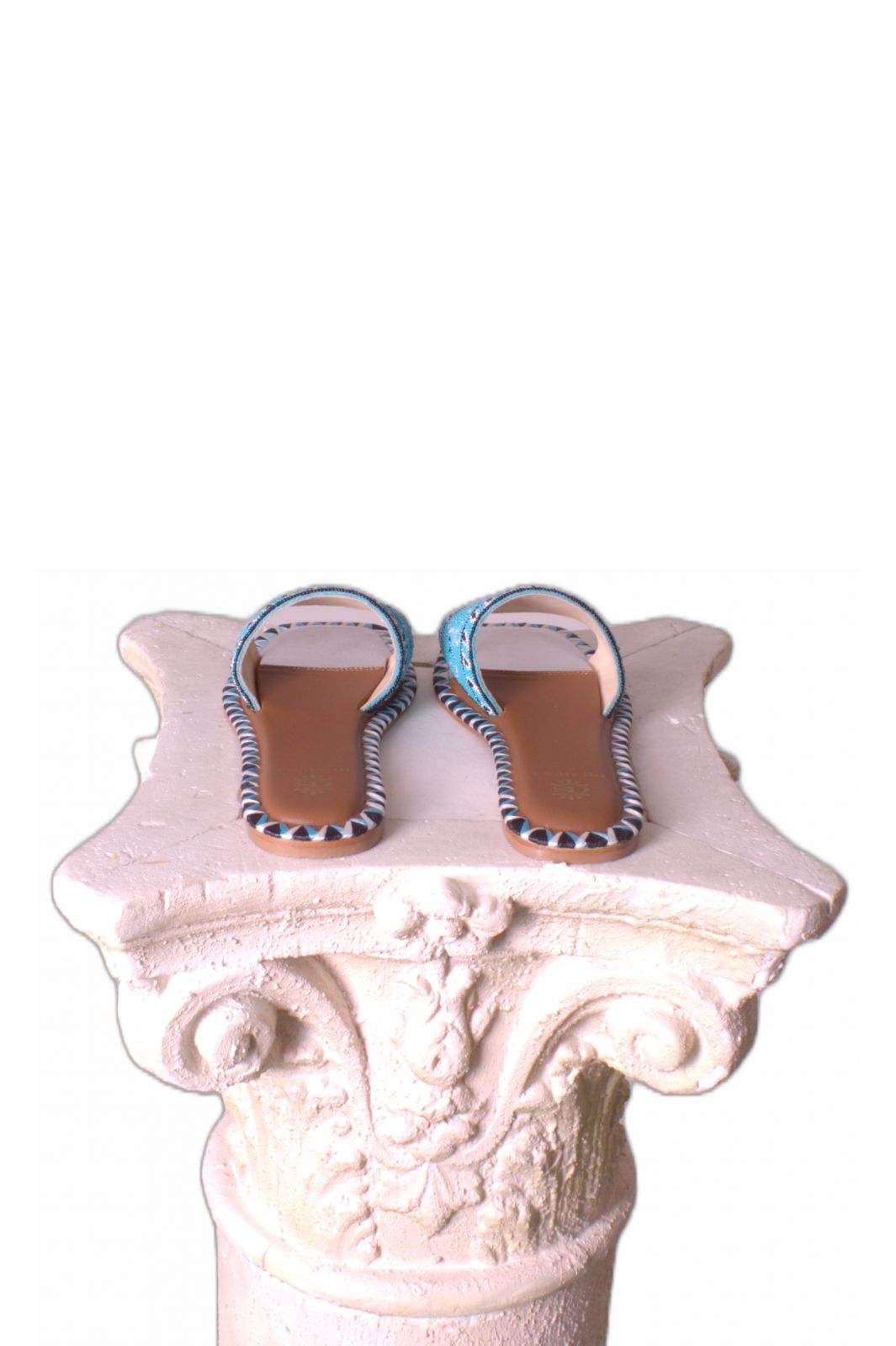 Sandali Bassi Bandana Turchesi 10mm DE SIENA