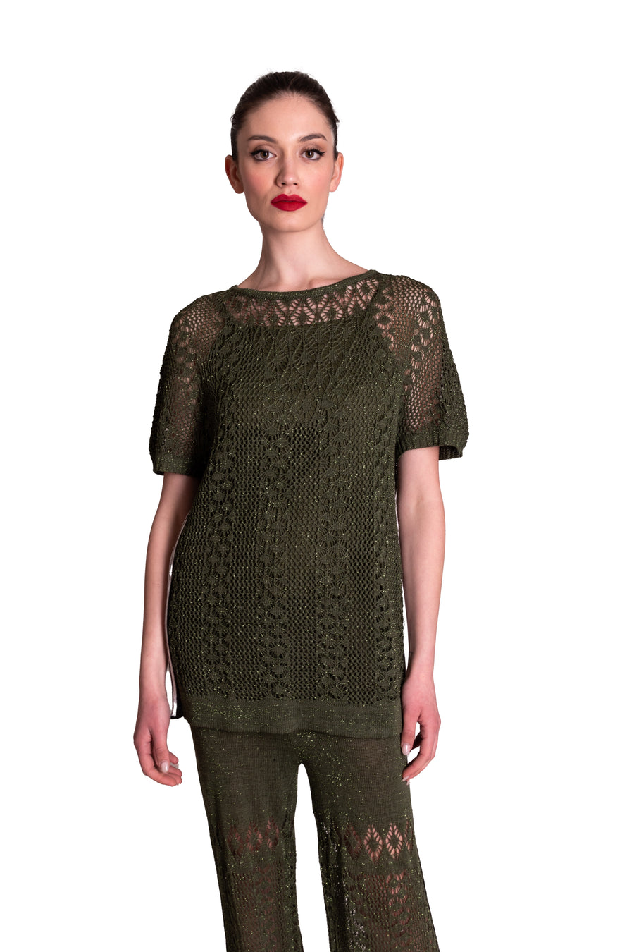Maglia lurex lavorazione crochet Z.O.E