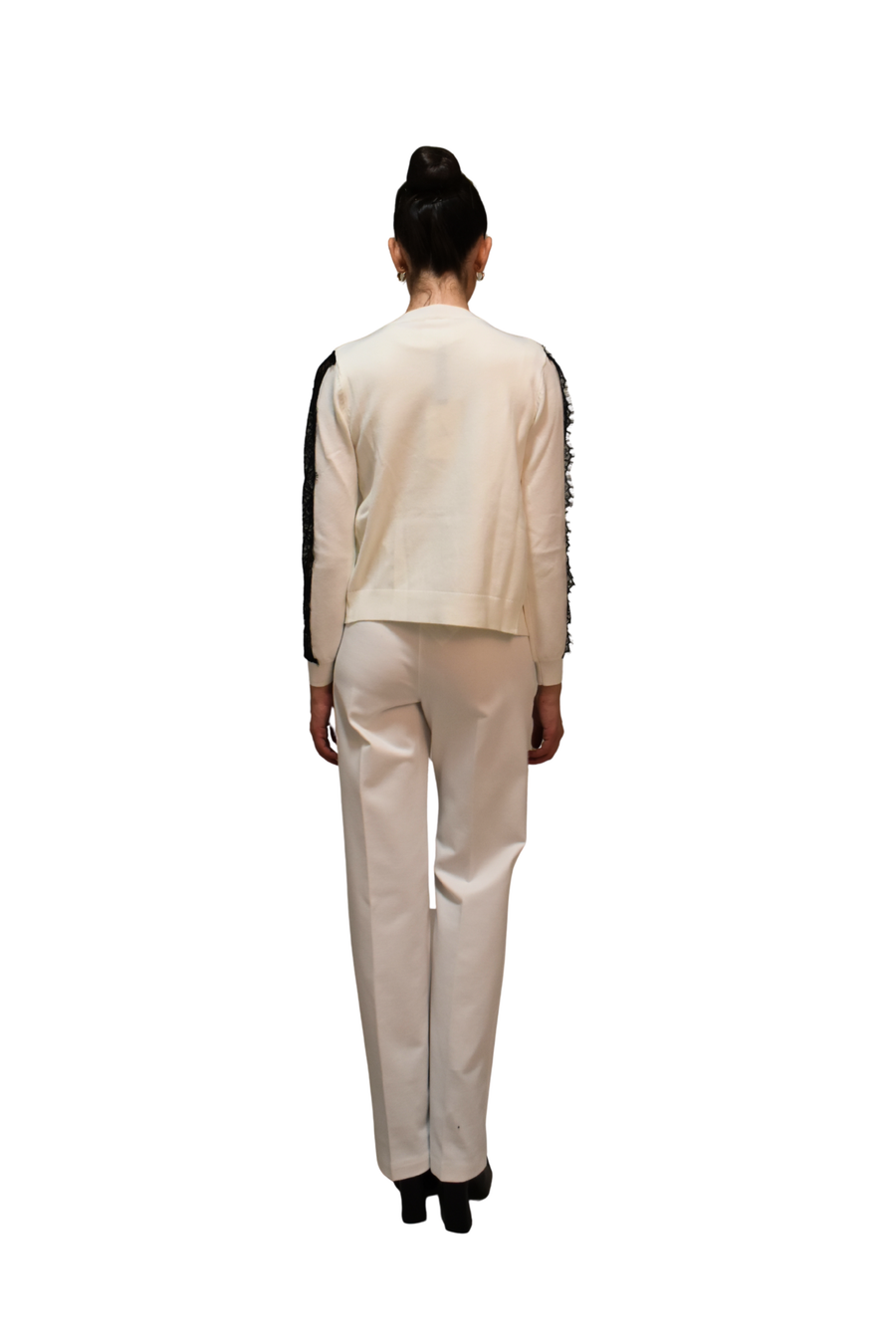 Cardigan in viscosa dettaglio pizzo LAFTY LIE