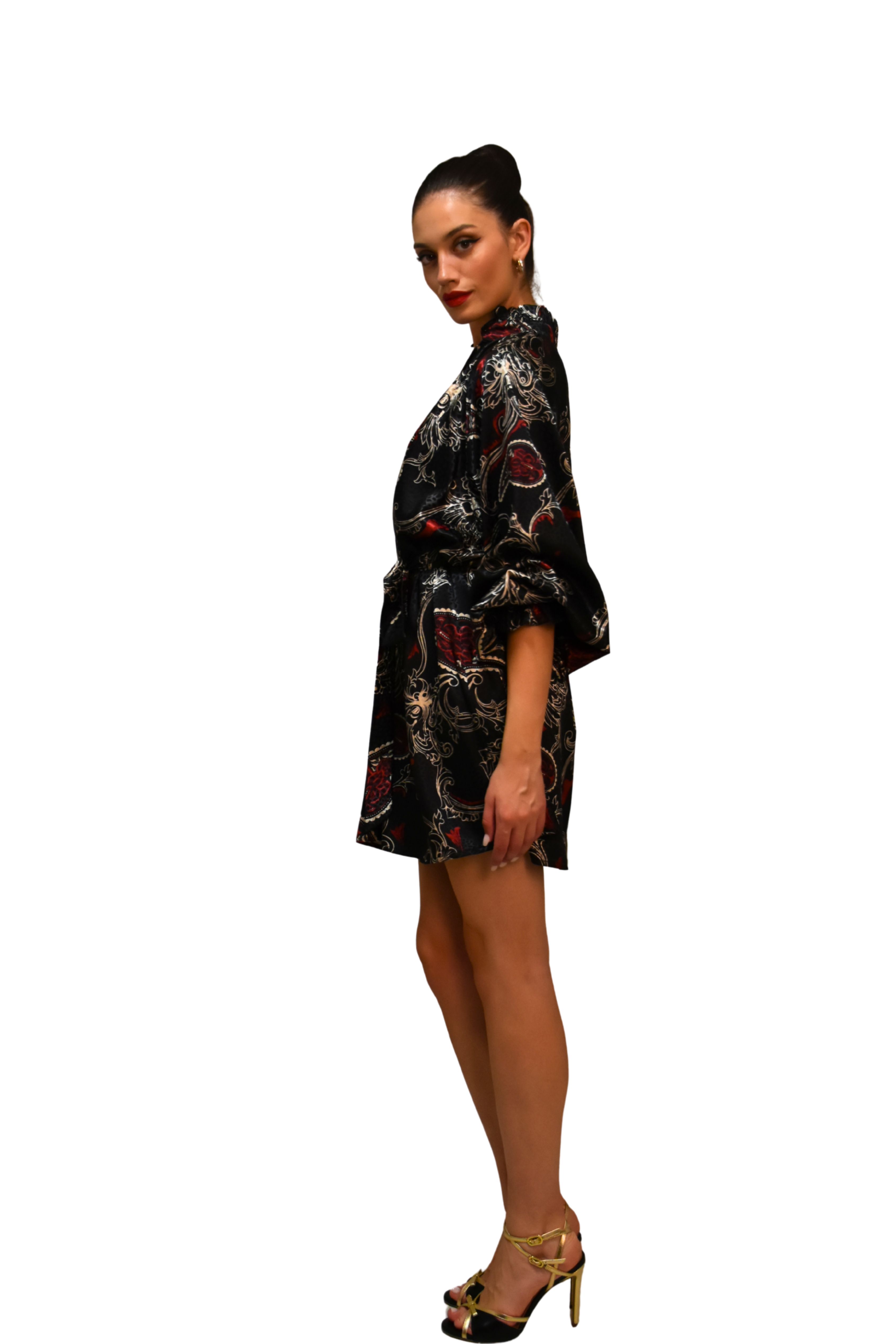 Abito oversize con collo alto e fiocco ODI ET AMO