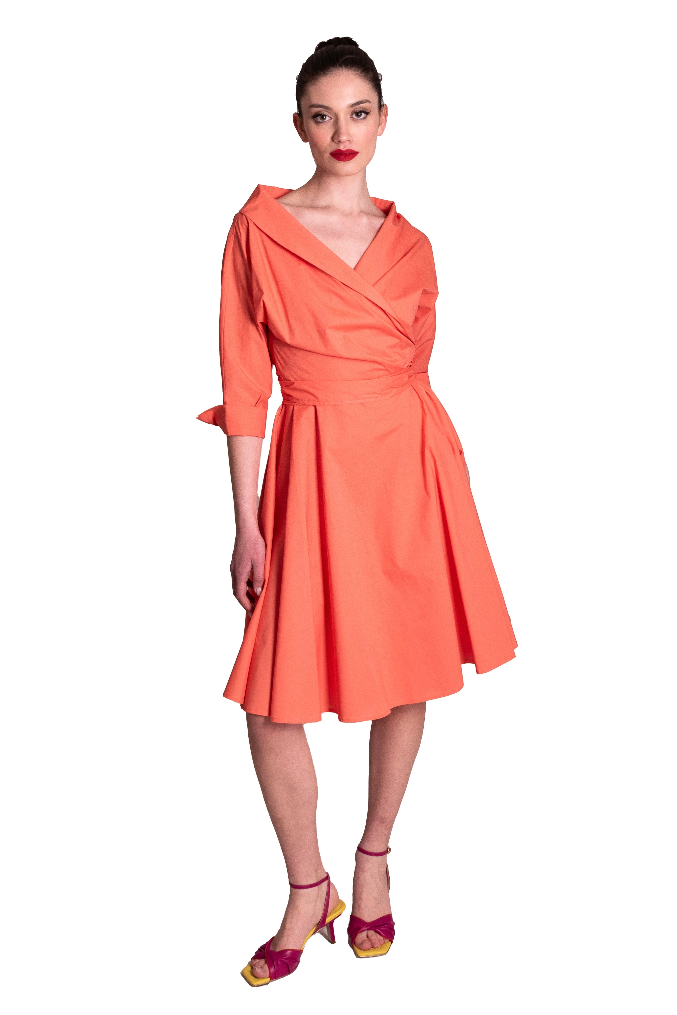 Abito di cotone a portafoglio CLO'