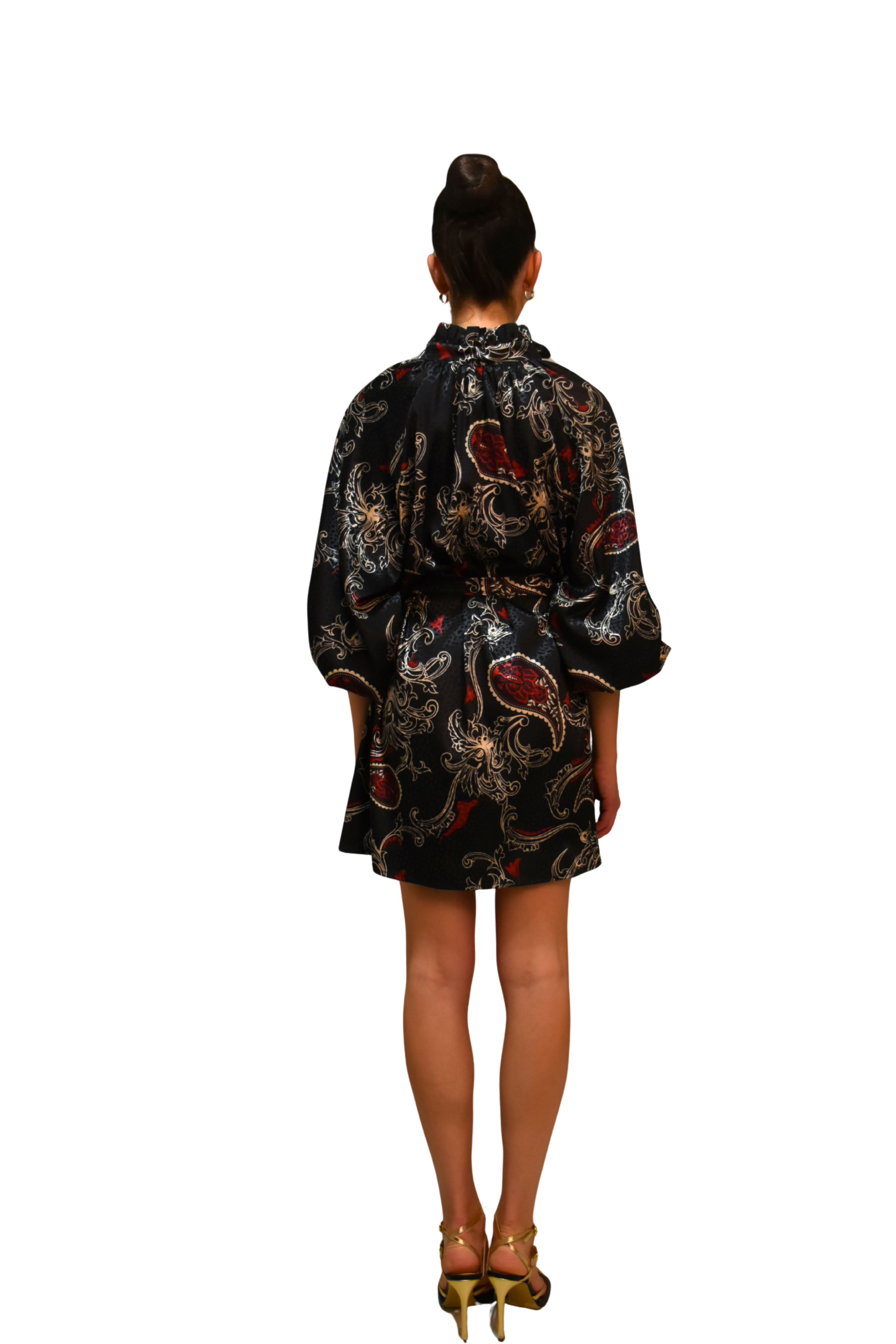 Abito oversize con collo alto e fiocco ODI ET AMO