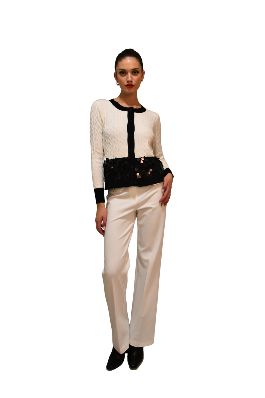 Pantaloni larghi in punto milano Z.O.E.