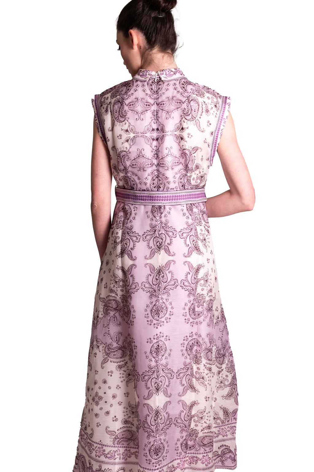 Abito lungo chemisier in organza di seta HALE BOB