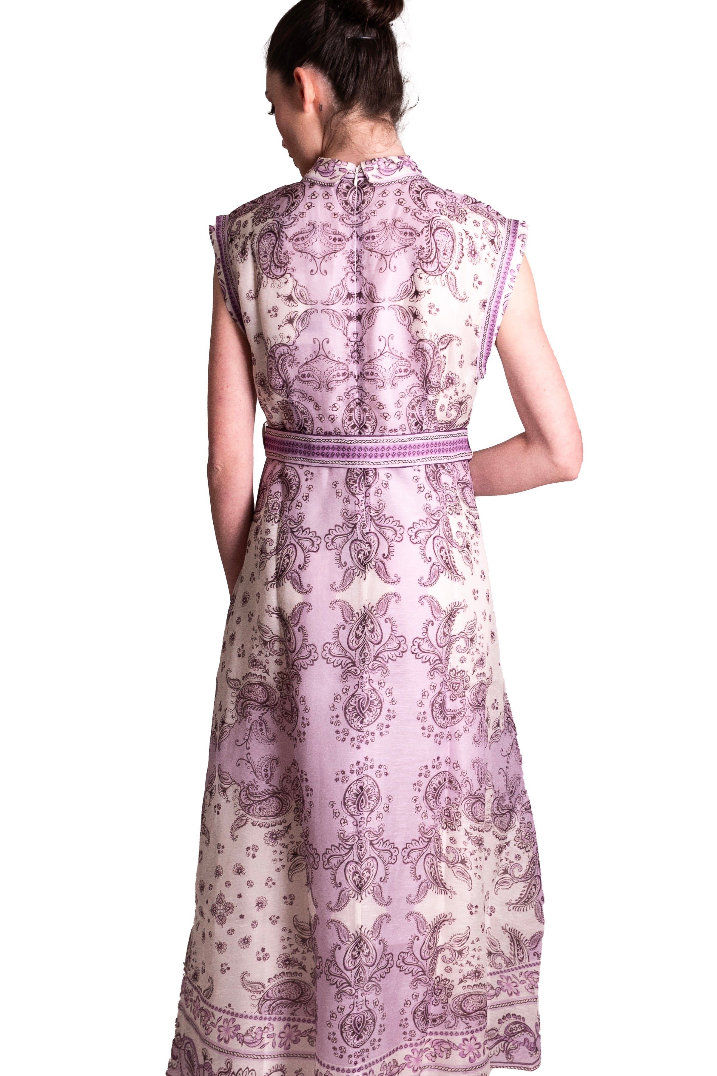 Abito lungo chemisier in organza di seta HALE BOB