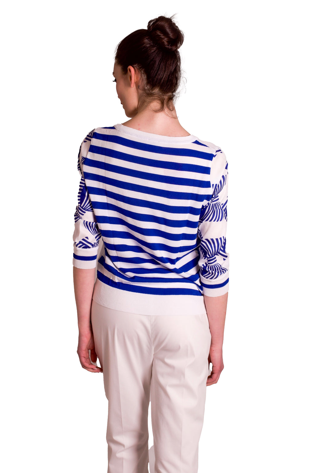 Maglia in viscosa stampa fiocchi e righe Z.O.E.