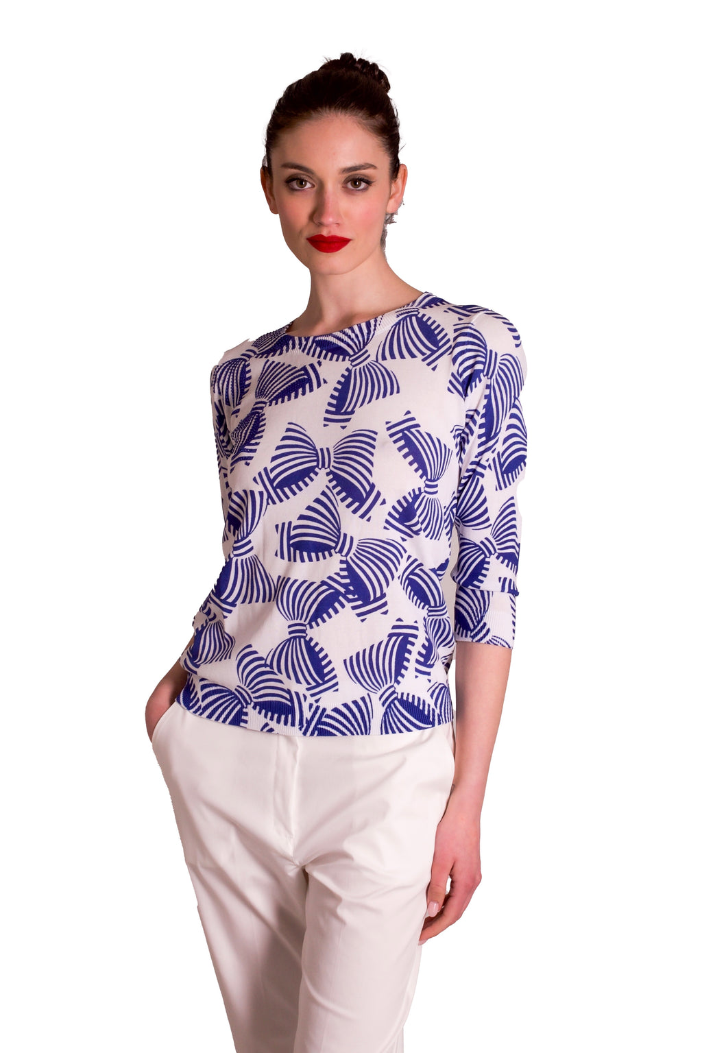 Maglia in viscosa stampa fiocchi Z.O.E.