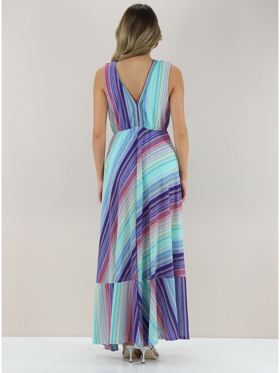 Abito lungo in maglia con filo lurex PHO