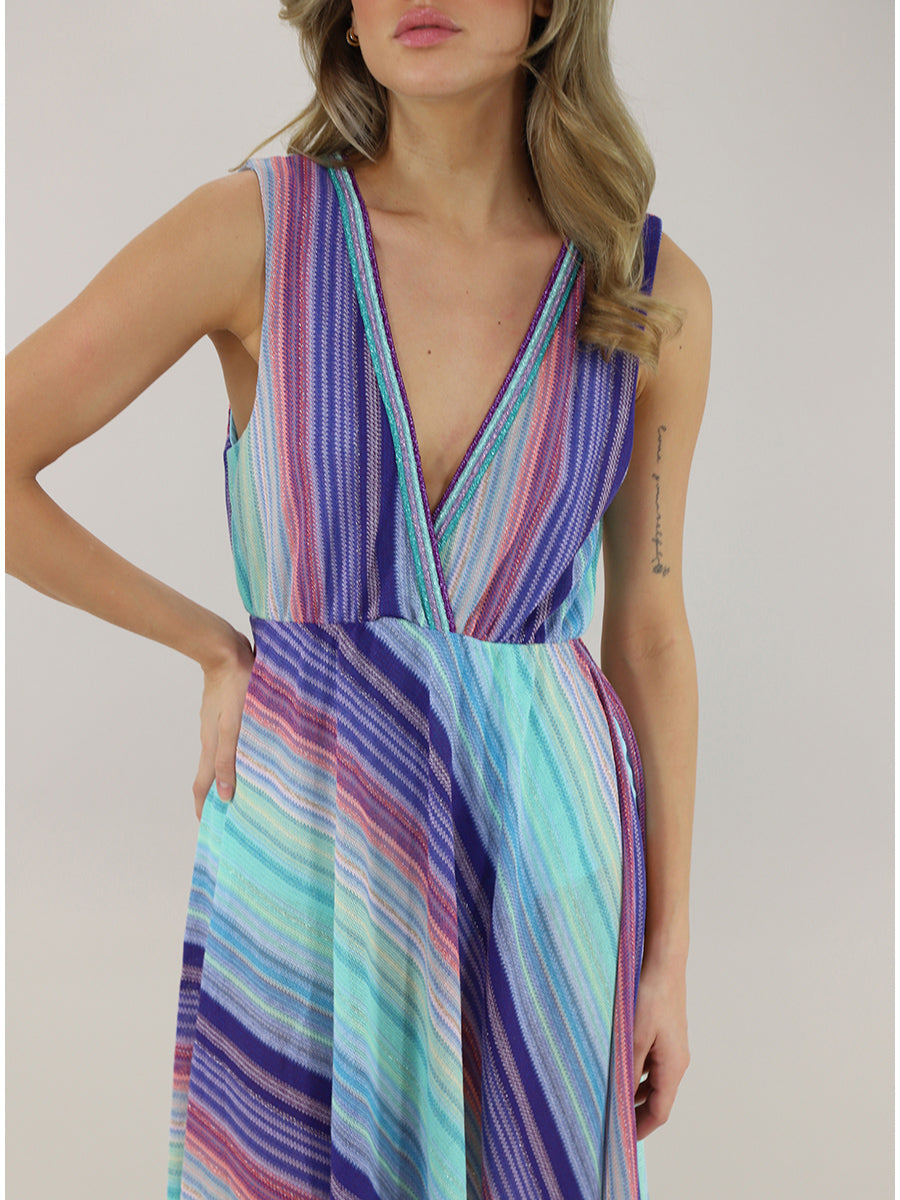 Abito lungo in maglia con filo lurex PHO