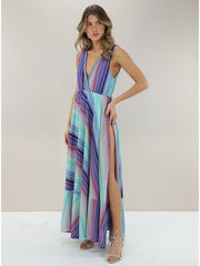 Abito lungo in maglia con filo lurex PHO