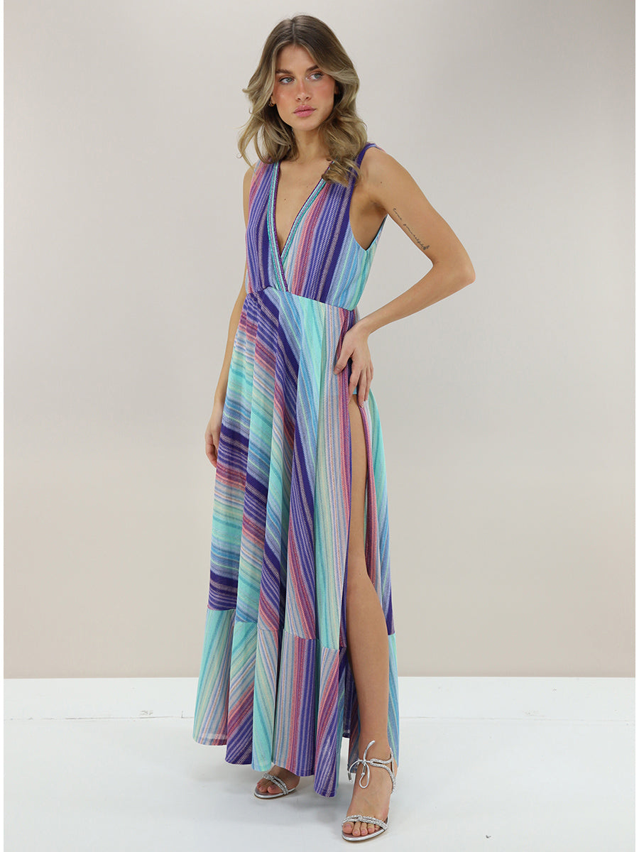 Abito lungo in maglia con filo lurex PHO