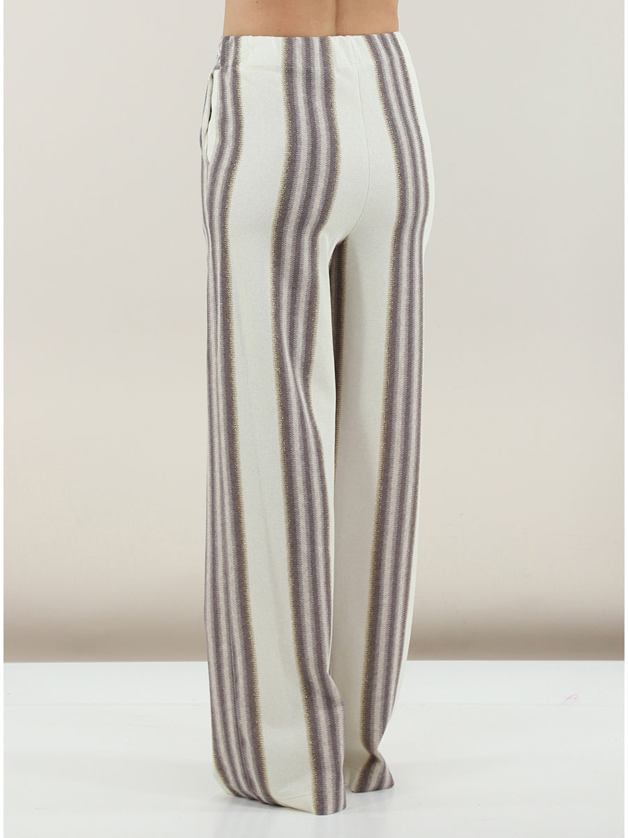 Pantaloni palazzo in tessuto rachel con lurex PHO