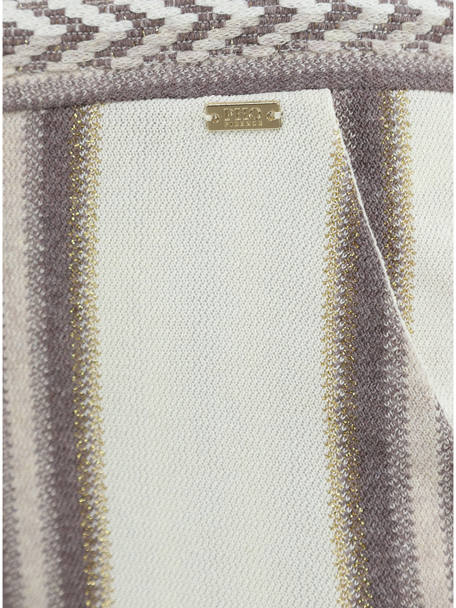 Pantaloni palazzo in tessuto rachel con lurex PHO