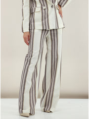 Pantaloni palazzo in tessuto rachel con lurex PHO