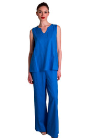 Pantaloni palazzo in misto lino JEANS&POLO