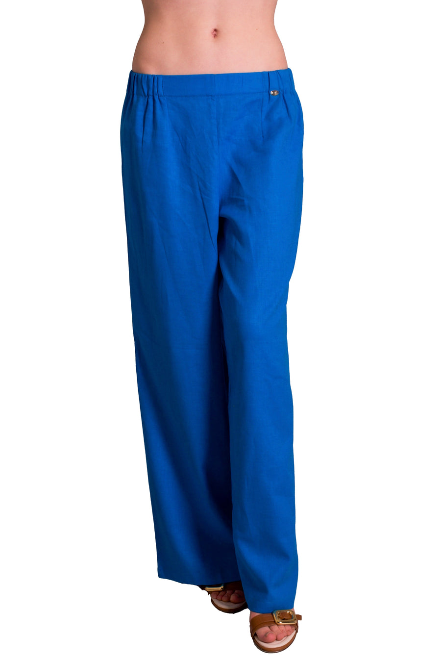 Pantaloni palazzo in misto lino JEANS&POLO