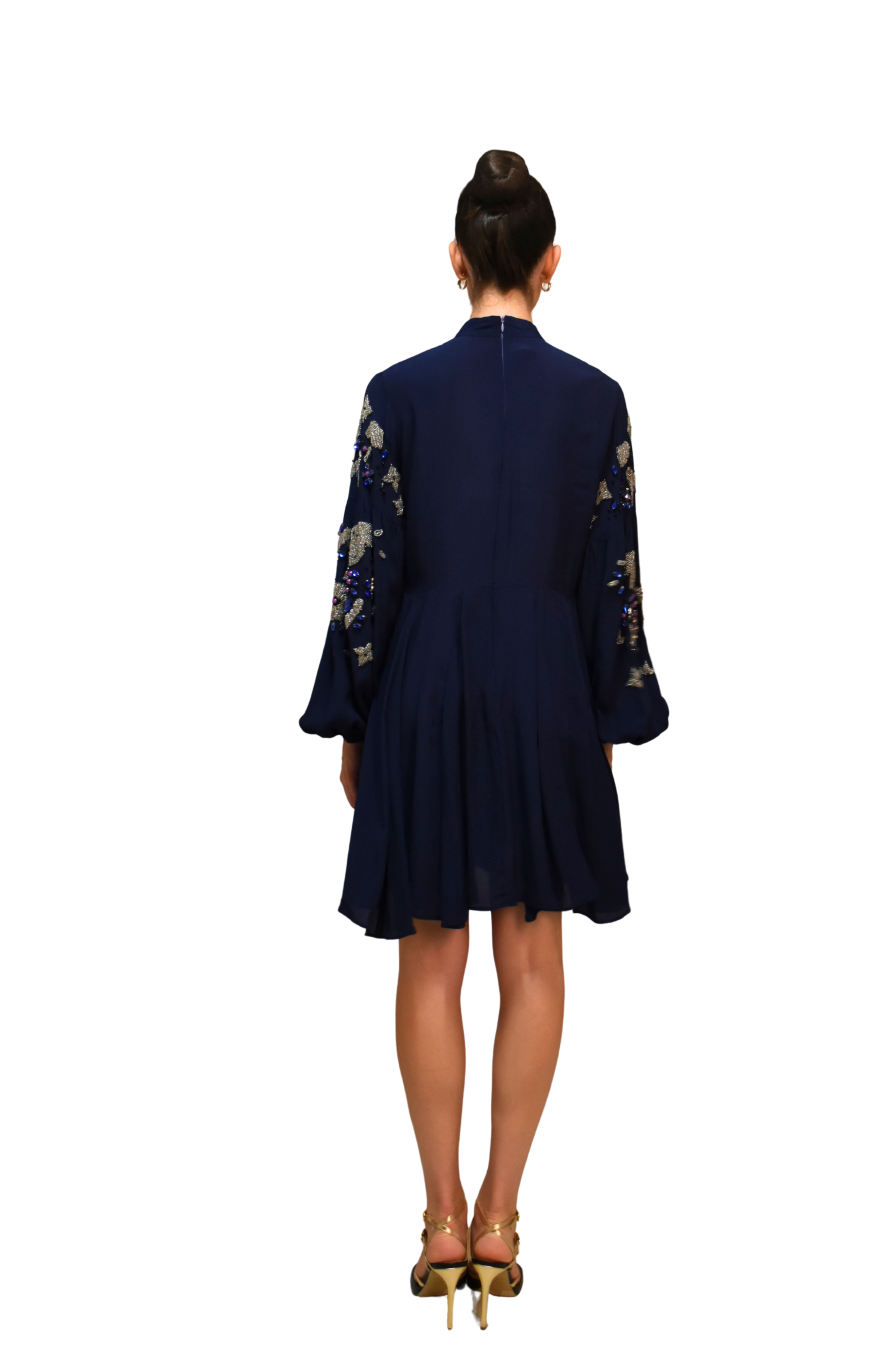 Abito ricamato a mano con gonna a ruota ODI ET AMO