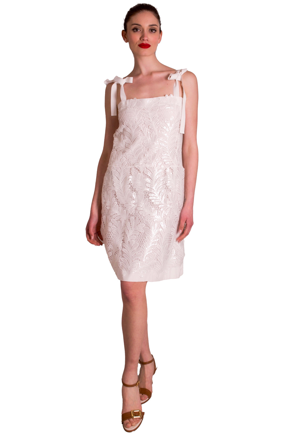 Abito in pizzo macramè e paillettes MADDALENA DI LORENZO