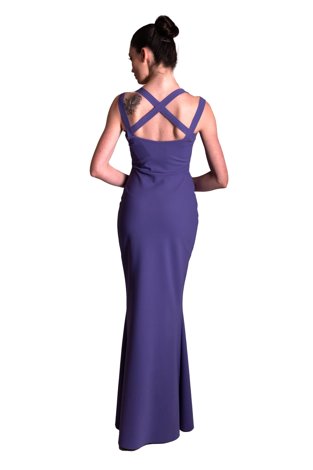 Abito Eko lungo in jersey stretch con fasce al collo CHIARA BONI