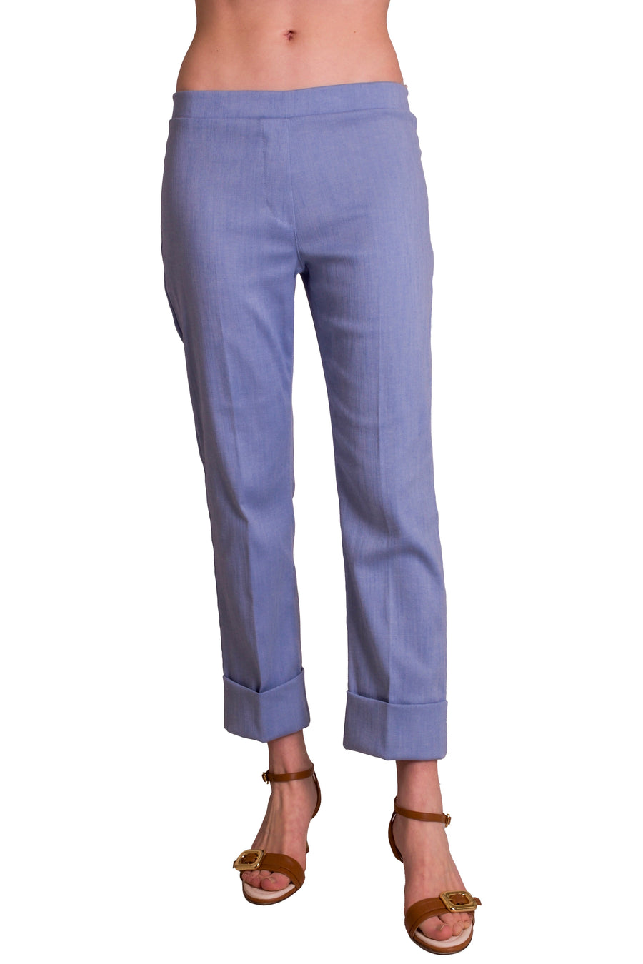 Pantaloni dritti di cotone con risvolto Z.O.E.