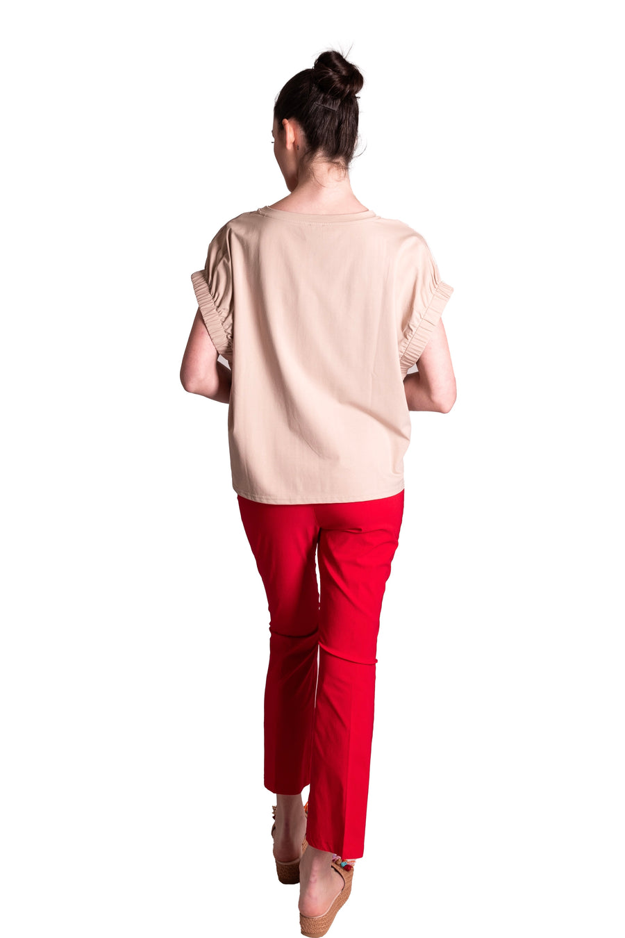 T-shirt in twill stampa donna giapponese  Z.O.E.