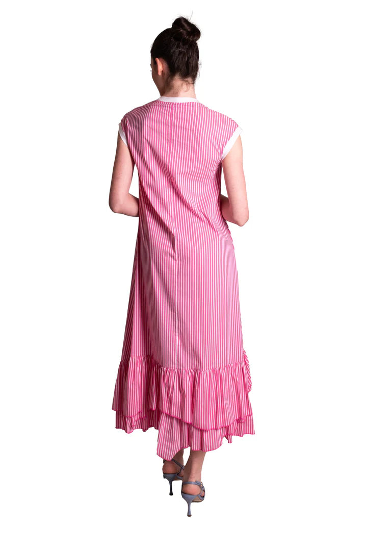 Abito lungo in cotone a righe GINA GORGEOUS