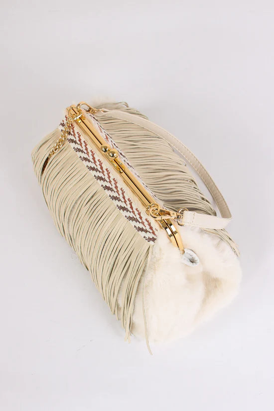 Clutch in Ecopelliccia e Frange PHO