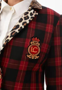 Giacca blazer in tessuto tartan LOLA CASADEMUNT