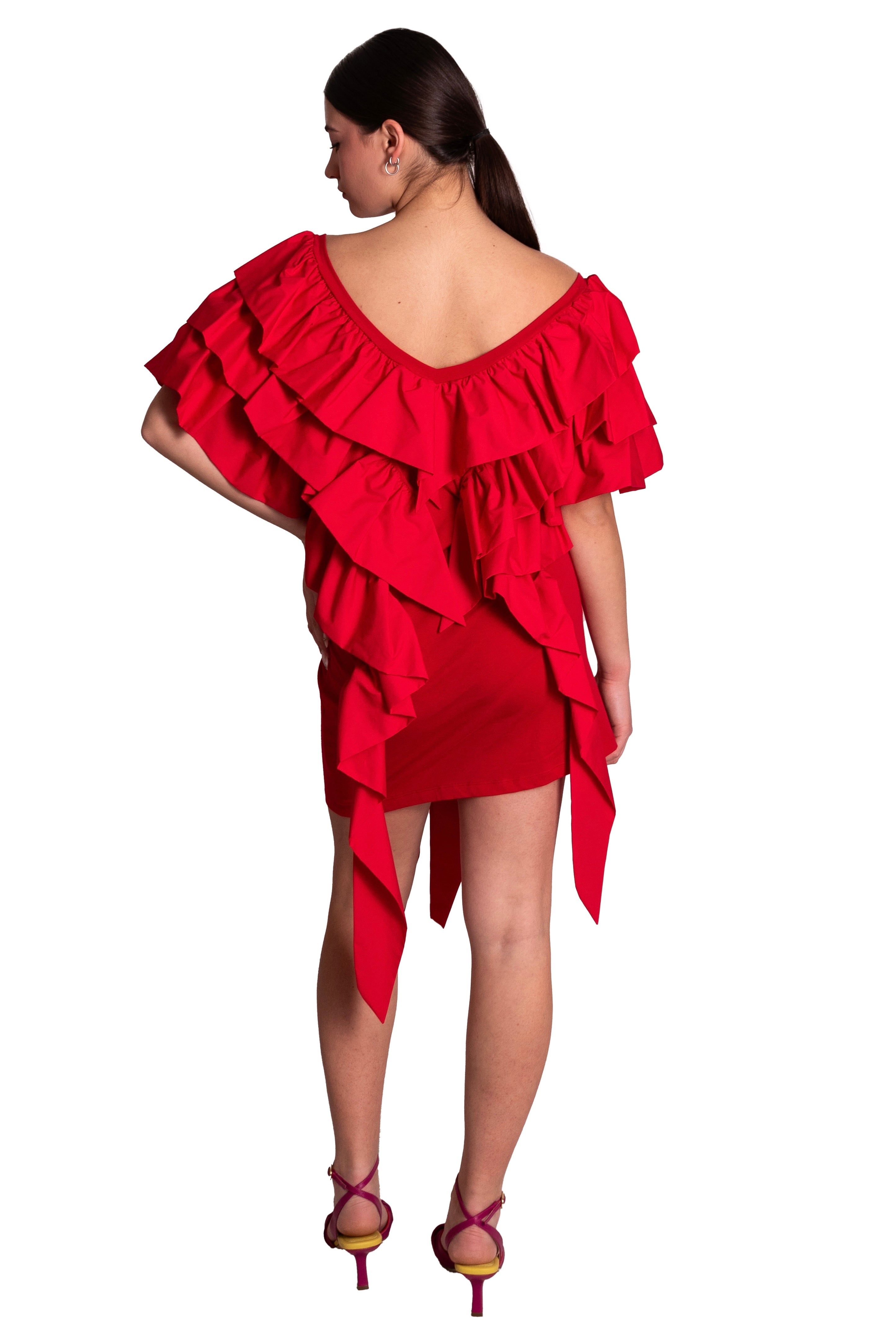 Mini abito arricchito da rouches GINA GORGEOUS