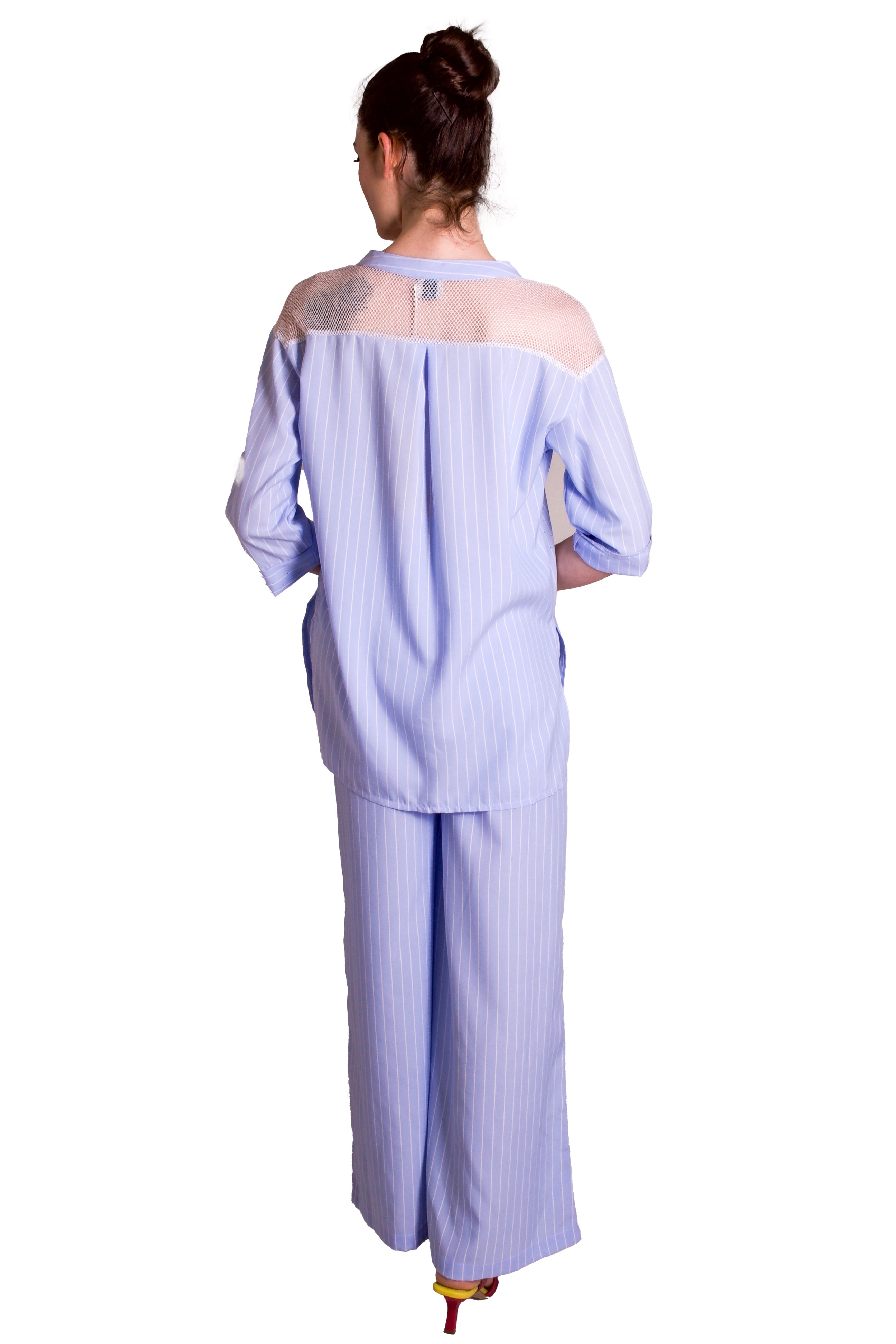 Camicia di cotone gessata con punti luce Z.O.E.