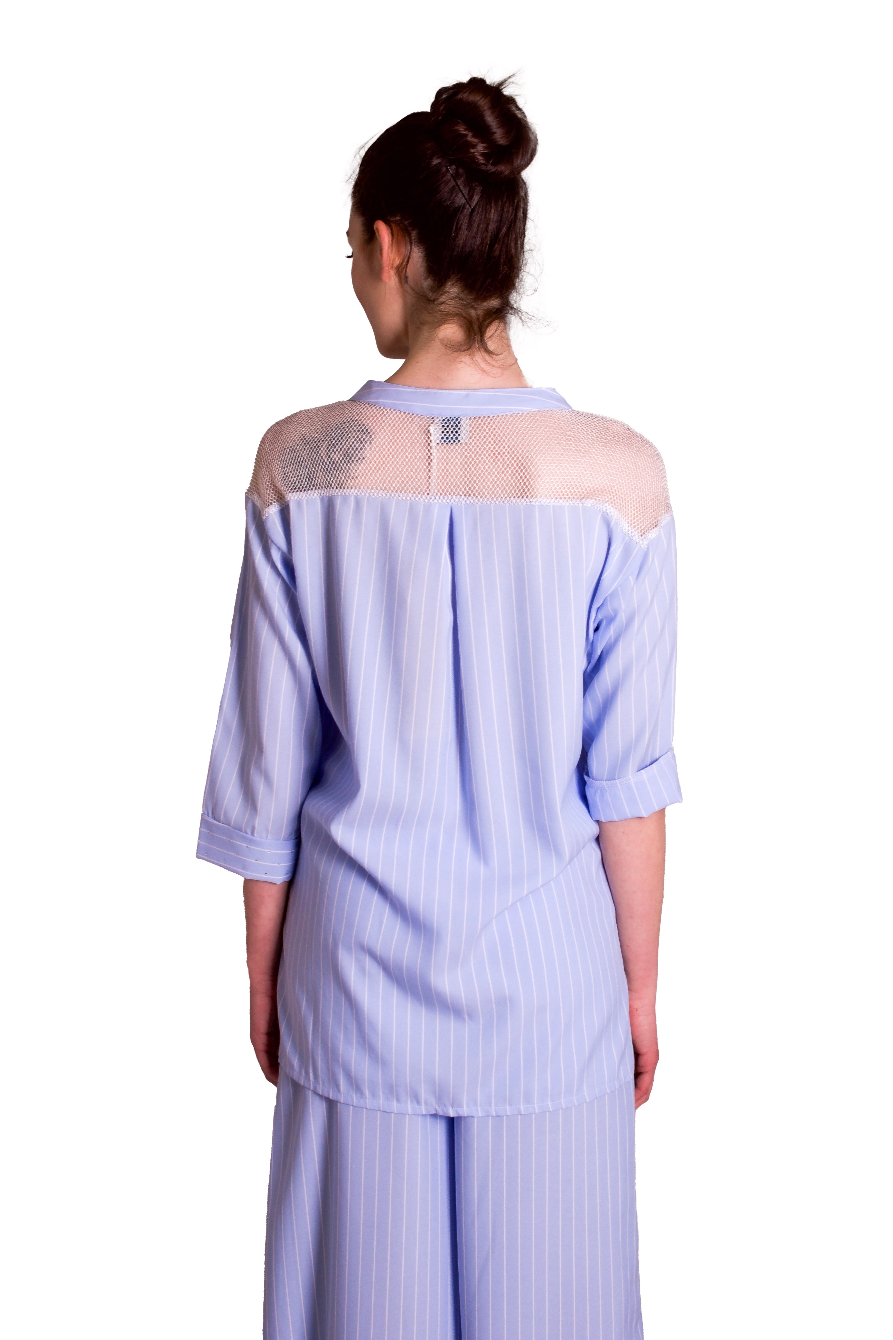 Camicia di cotone gessata con punti luce Z.O.E.