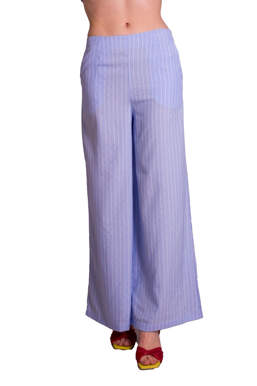 Pantaloni palazzo In cotone gessato Z.O.E.