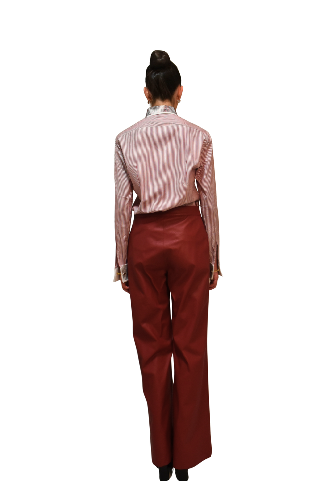 Camicia Di cotone a righe con cristalli ODI ET AMO