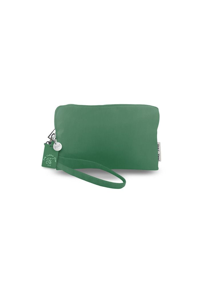 Pochette Di Nylon Con Zip verde F**K