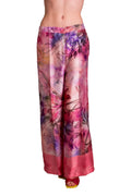 Pantaloni palazzo In raso floreale MADDALENA DI LORENZO