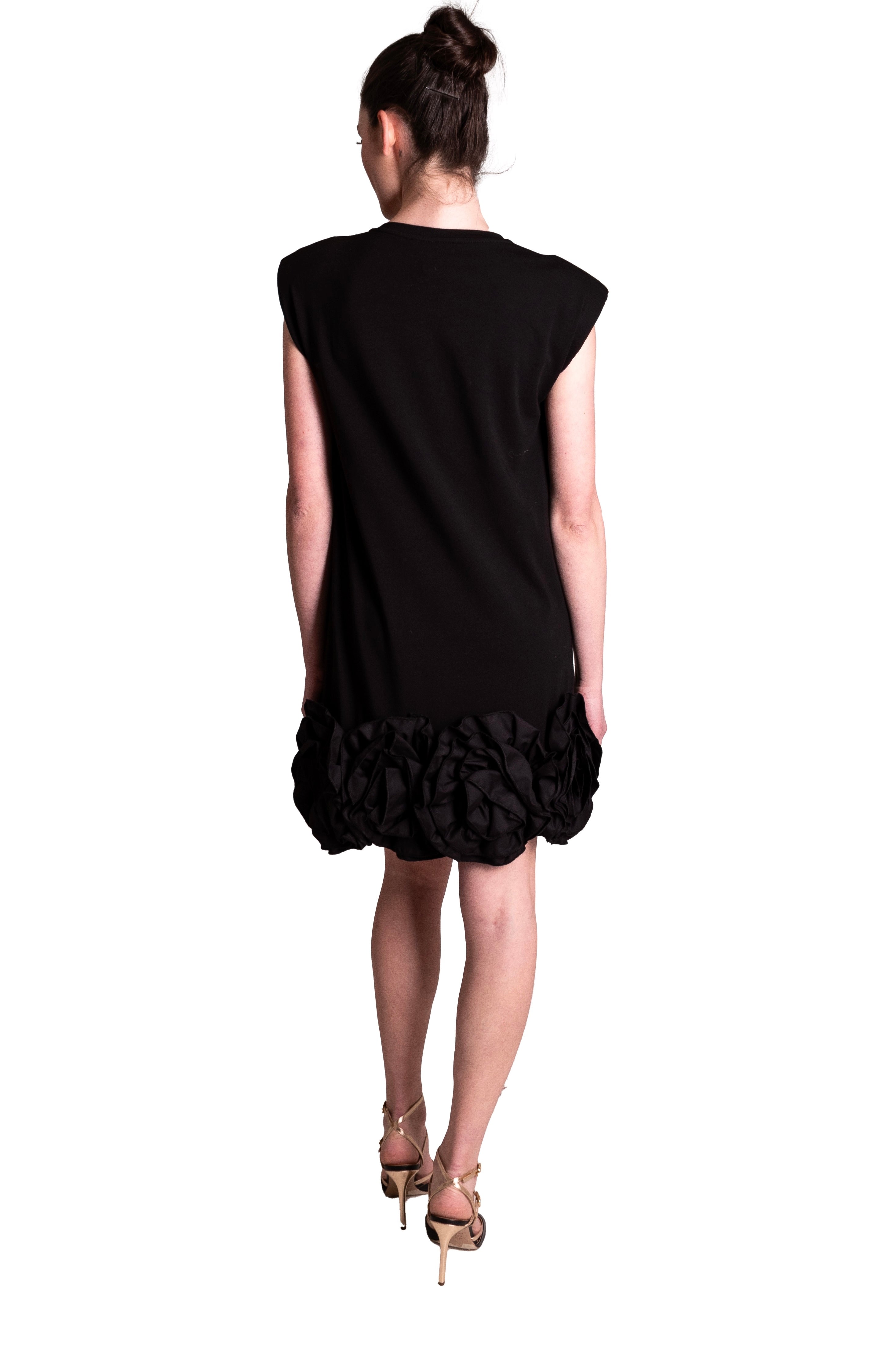 Mini abito in jersey dettaglio rouches fiori GINA GORGEOUS