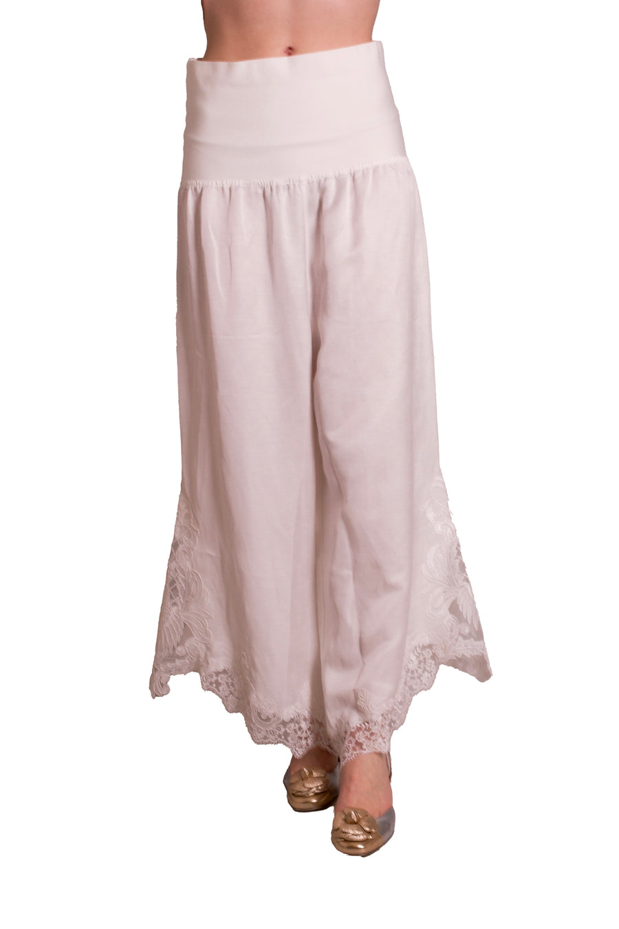 Pantaloni palazzo Con dettaglio Di Pizzo MAURIZIO